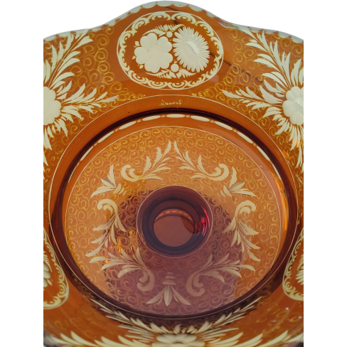 Egermann Amber Pedestal Bowl