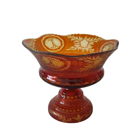 Egermann Amber Pedestal Bowl