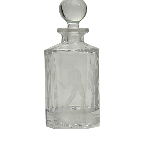 Square Decanter with Golfer