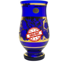 Cobalt 22kt Gold Painted Vase