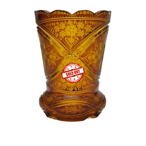 Amber Overlay Vase