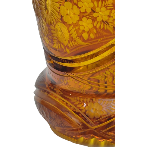 Amber Overlay Vase